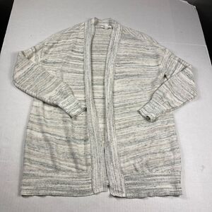 Haven Well Within Organic Cotton Blend Cardigan Marled Open Front Sweater MEDIUM